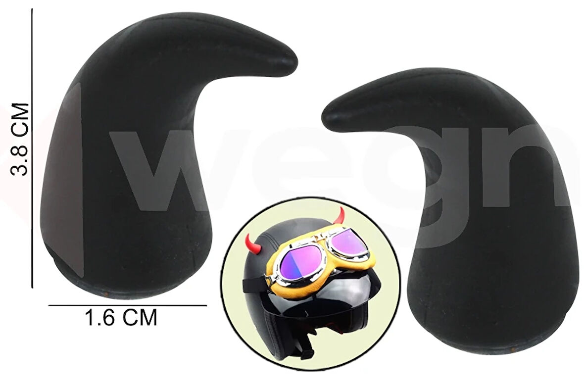 DİREKSİYON VE KASK ÜSTÜNE TAKILAN BOYNUZ APARATI SİYAH AKSESUAR