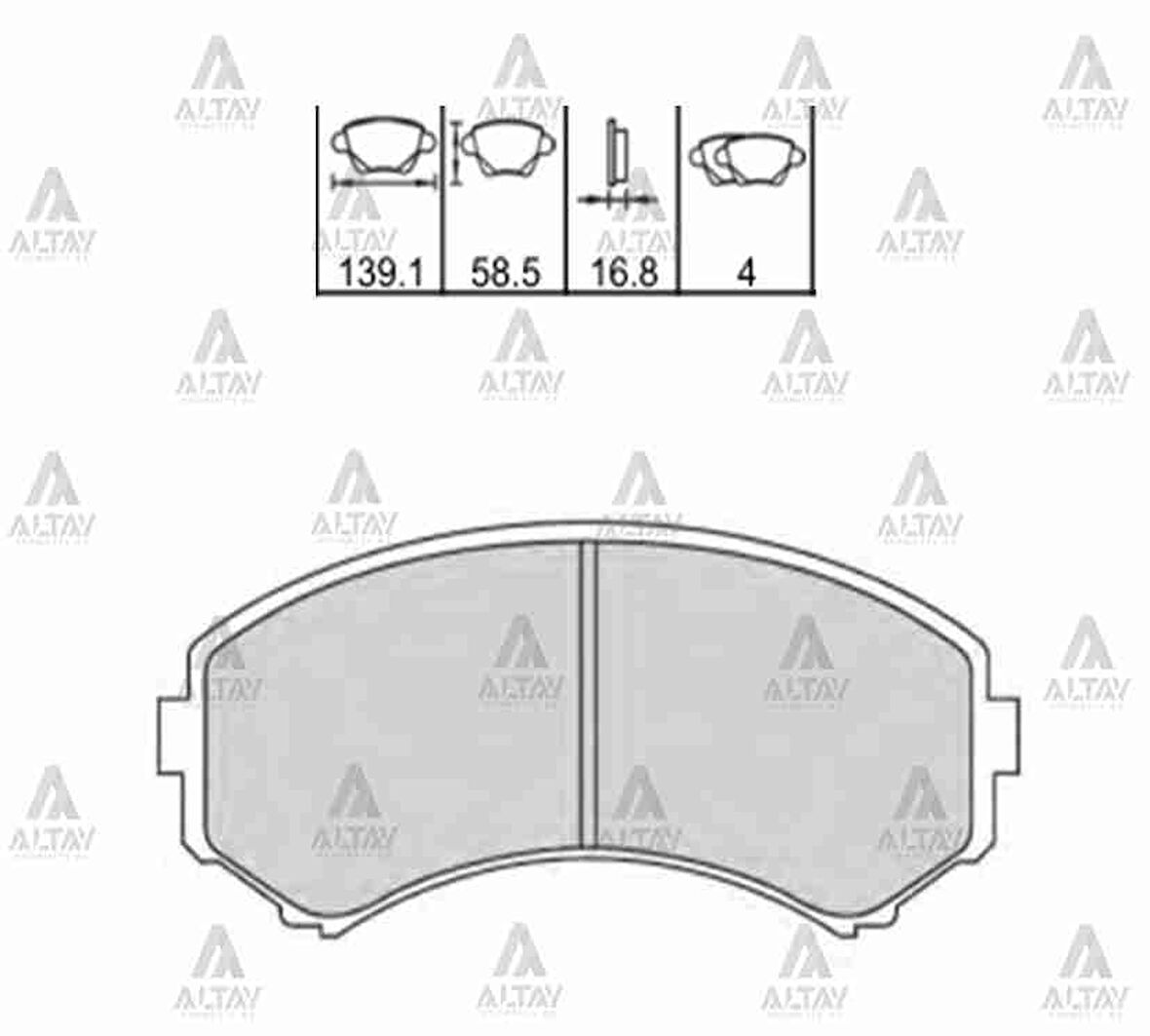 FREN BALATA E-2200 1998-2004 / PAJERO 3.2 2003-2006 / D-MAX 2008-2012 3.0 TİP 3 ÖN 4605A041