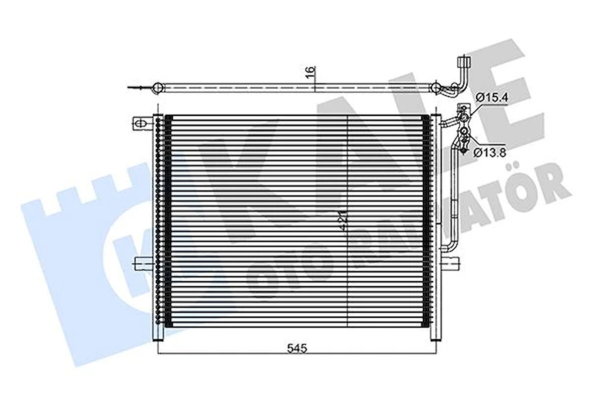 KLIMA RADYATORU BMW E46 M43 M52 M54 N40 N42 N45 64538377614