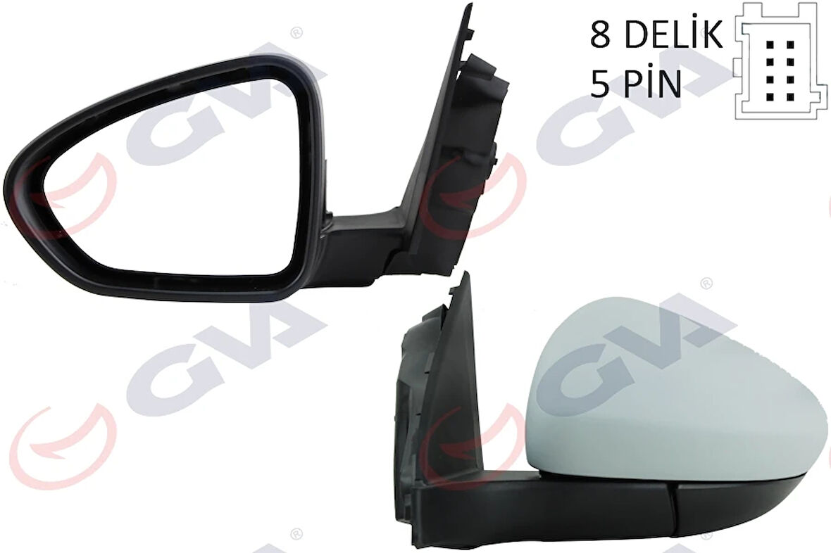 DIŞ DİKİZ AYNASI SOL EGEA 2015 ELEKTRİKLİ ISITMALI ASTARLI KONVEKS 5 FİŞ VM-6157EHPL 735646195 735656599