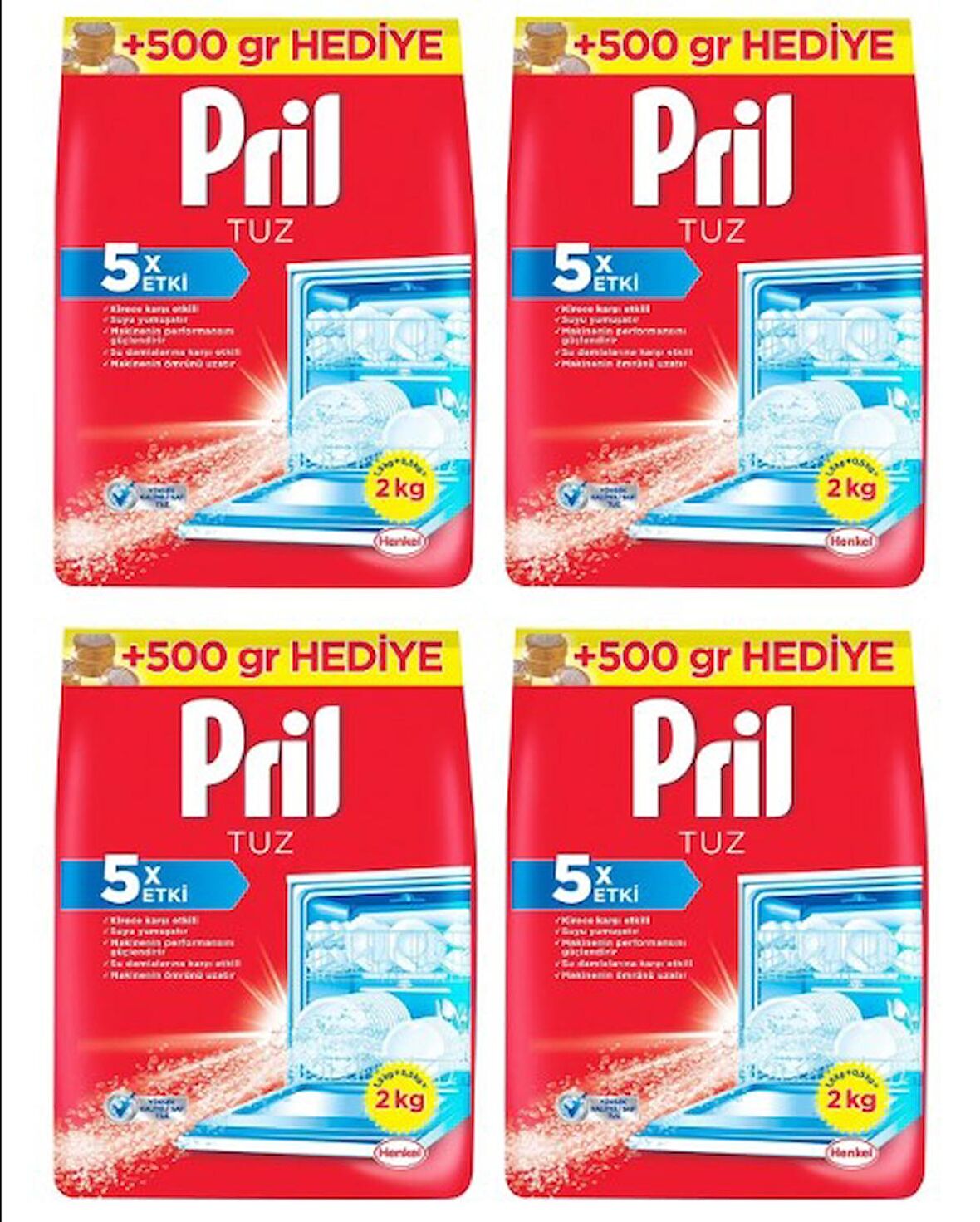 Pril 2 kg Bulaşık Makinesi Tuzu 4 Adet