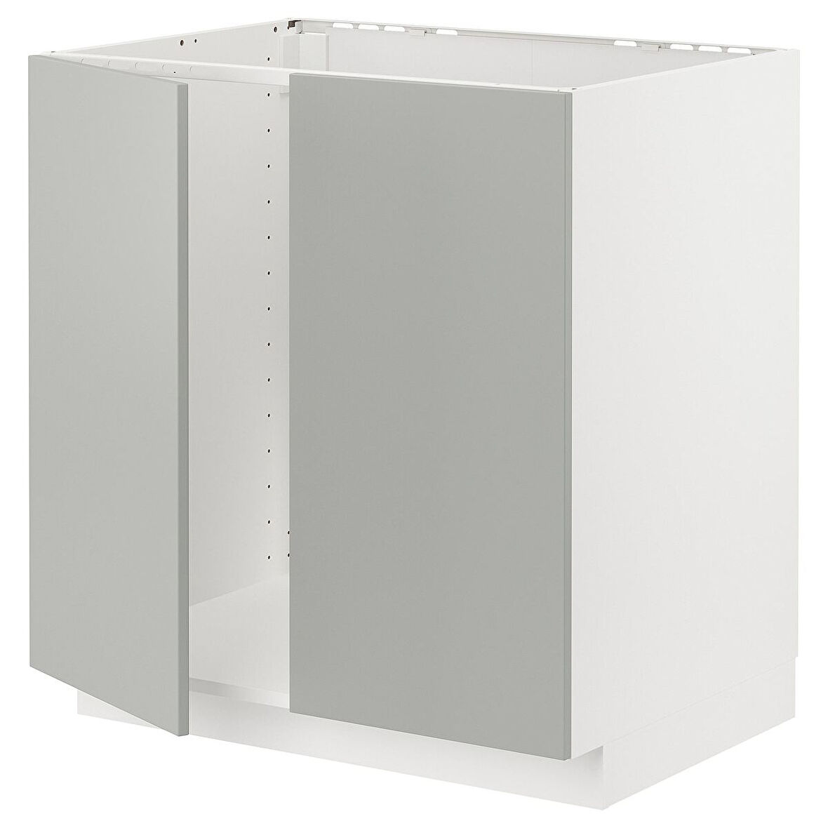 Eviye dolabı, HAVSTORP açık gri, 80x60 cm, 2 kapaklı