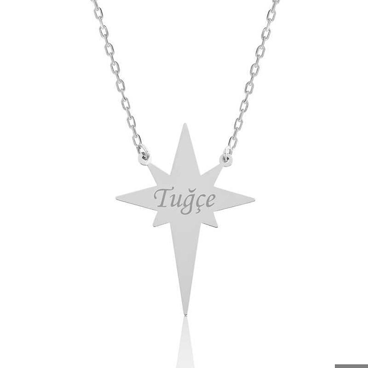 Gümüş Kutup Yıldızı İsimli Kadın Kolye