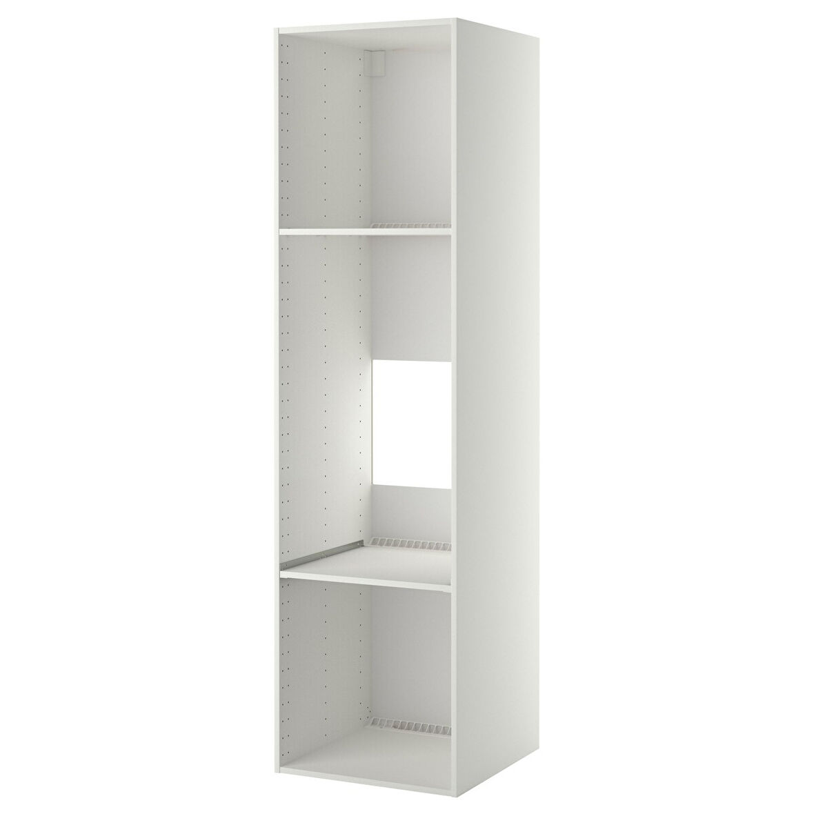 Fırın boy dolabı iskeleti, beyaz, 60x60x220 cm