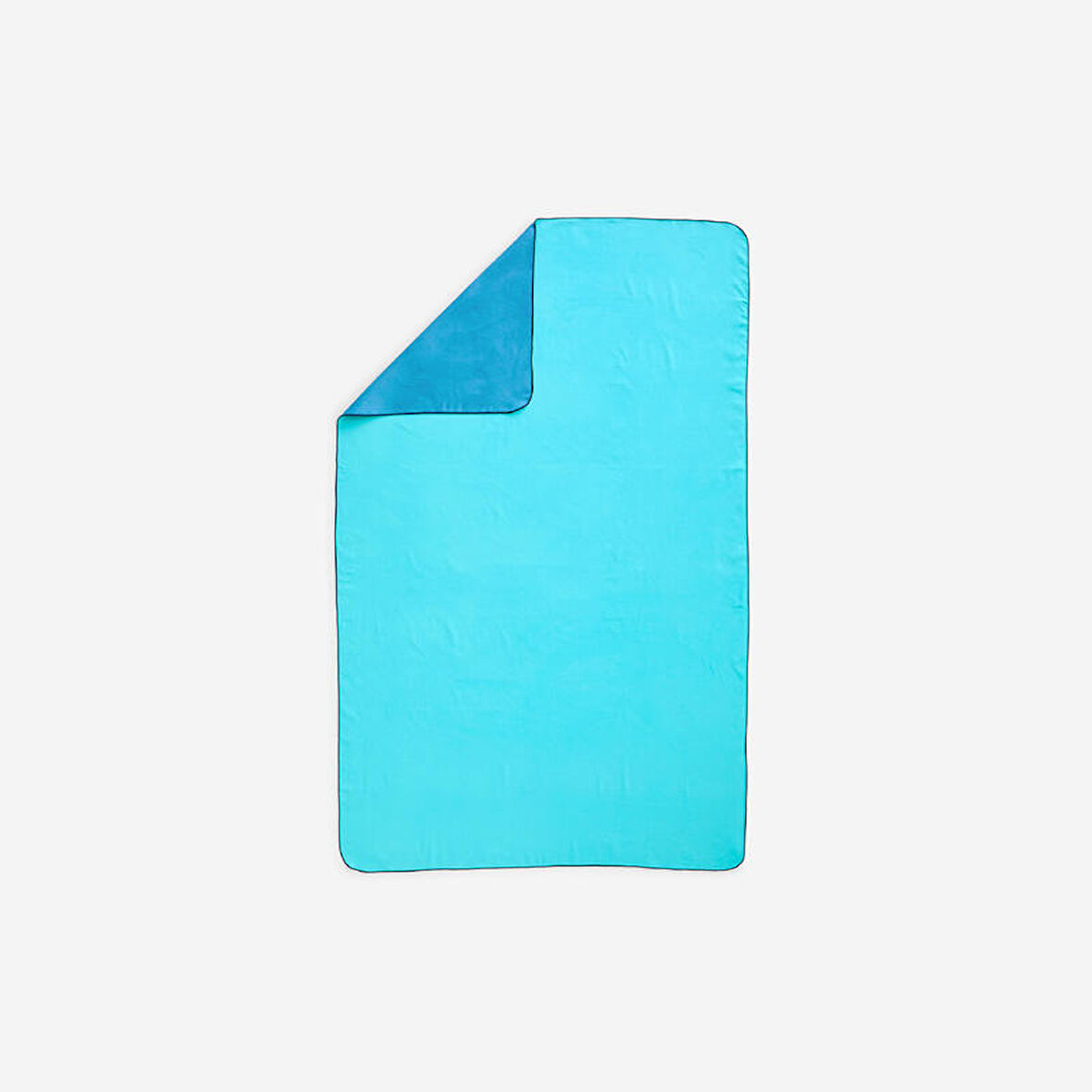 Çift Taraflı Mikrofiber Havlu - XL Boy - Mavi / Yeşil - 110 X 175 cm