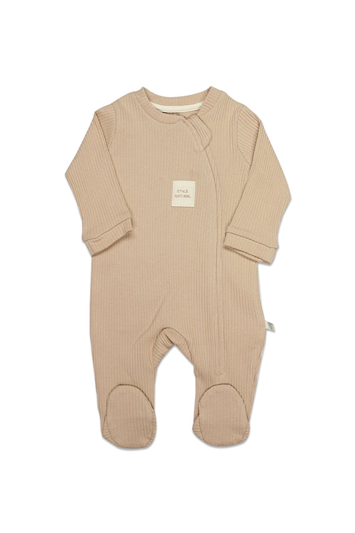 Bistyle Style Natural Fermuarlı Bebe Tulum 15115 Bej