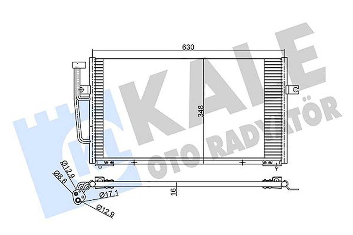 KLİMA RADYATÖRÜ KONDENSER VOLVO S40 I-540 AL-AL 628103481016 30871579 30897260