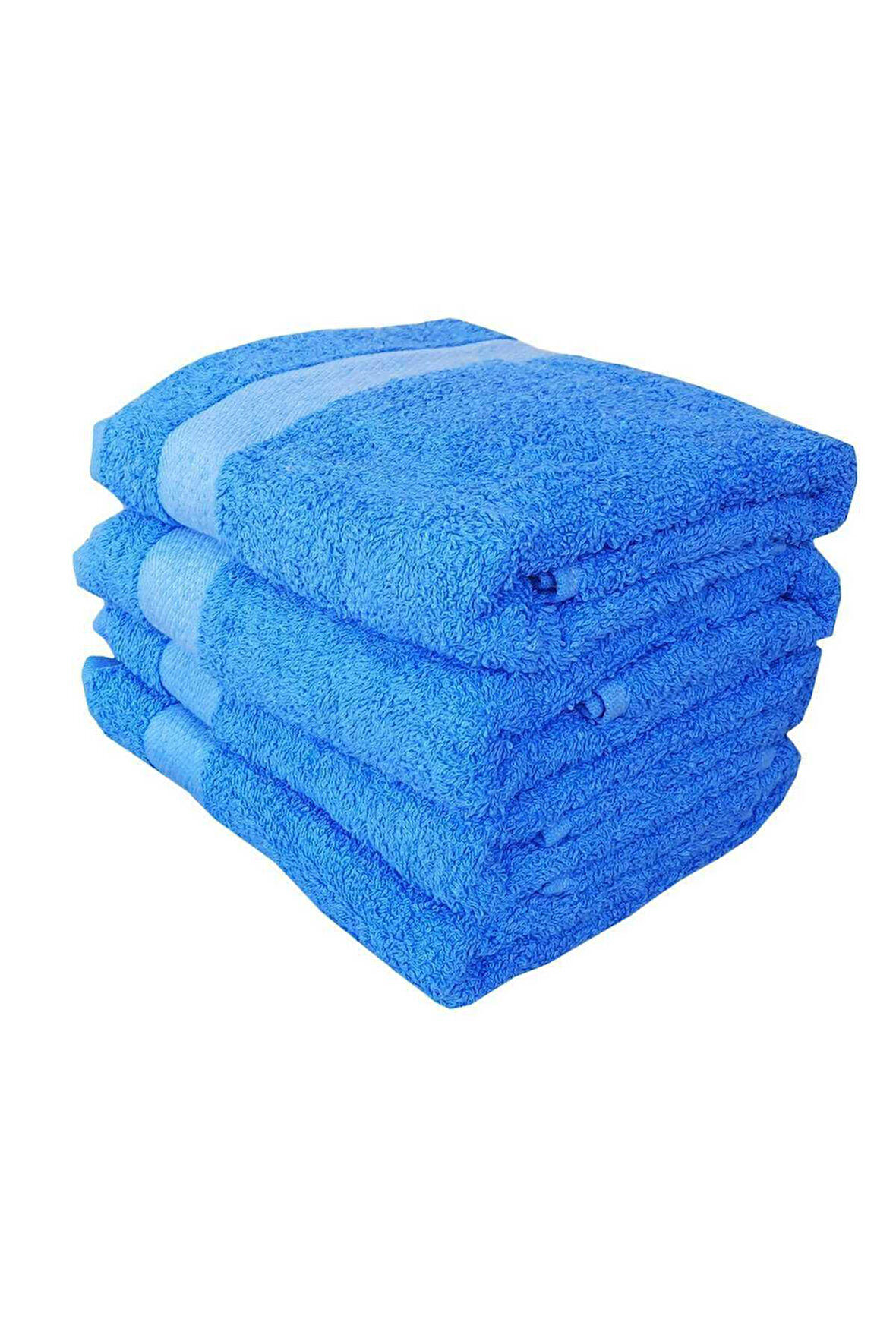 4 lü El Yüz &#37;100 Pamuklu Havlu Seti Dry Mavi