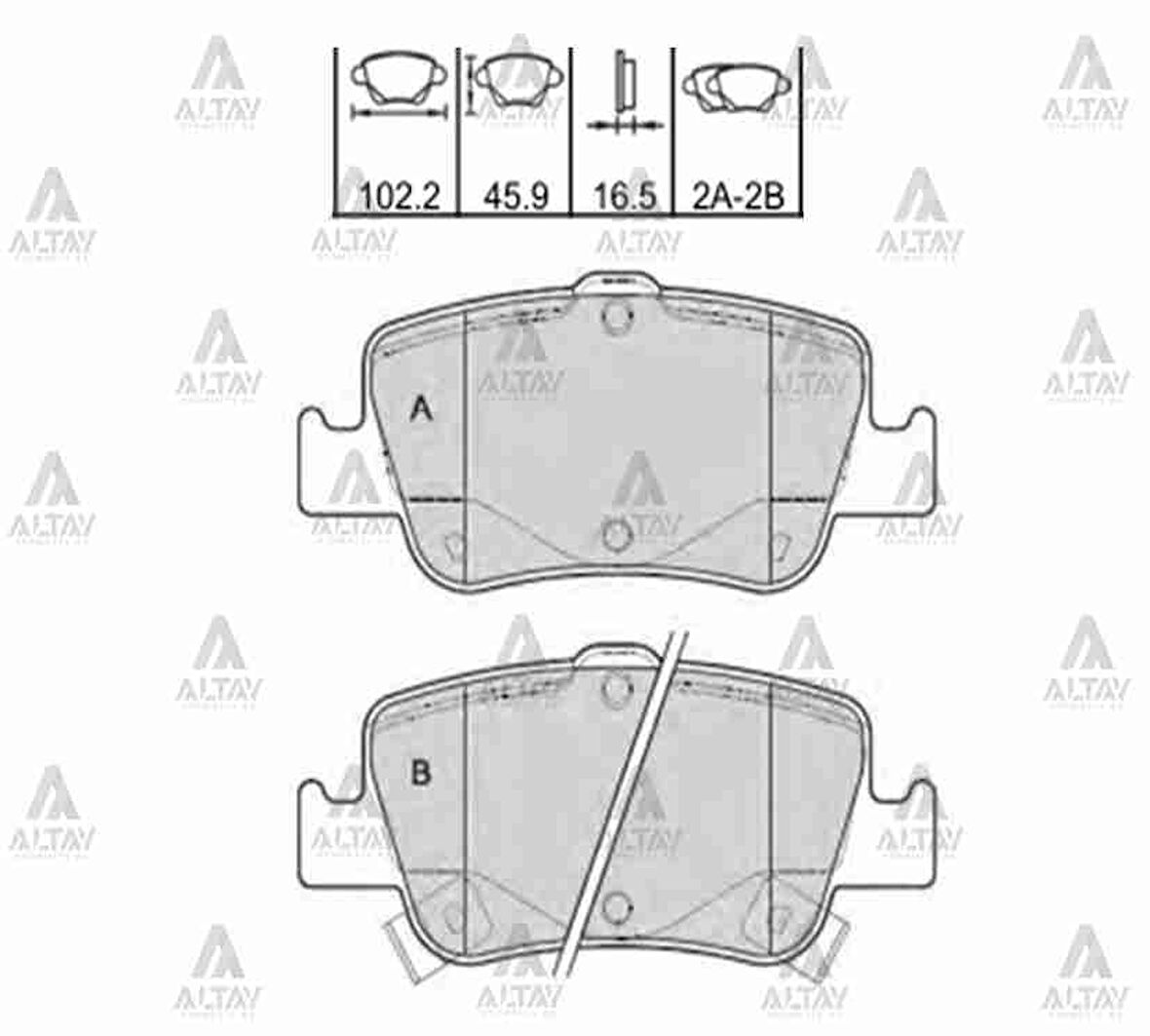 FREN BALATA COROLLA 2007-2012 DİZEL / COROLLA 2013-2019 BENZİNLİ-DİZEL / AURIS 2007-2019 BENZİNLİ DİZEL ARKA 04466 02170