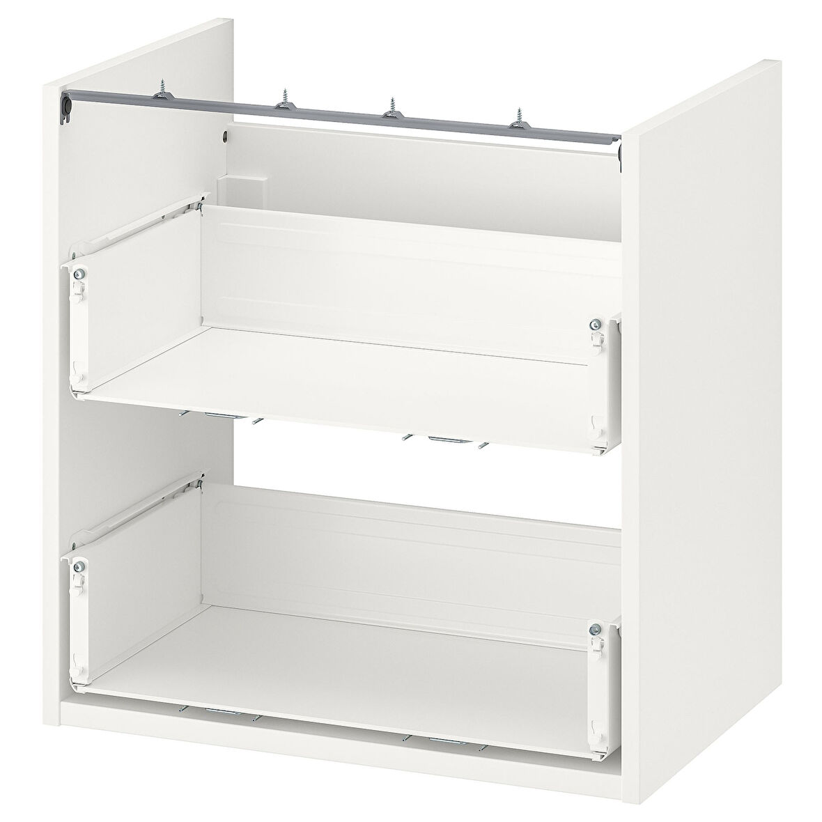 Lavabo alt dolabı iskeleti, beyaz, 60x40x60 cm, çekmeceli