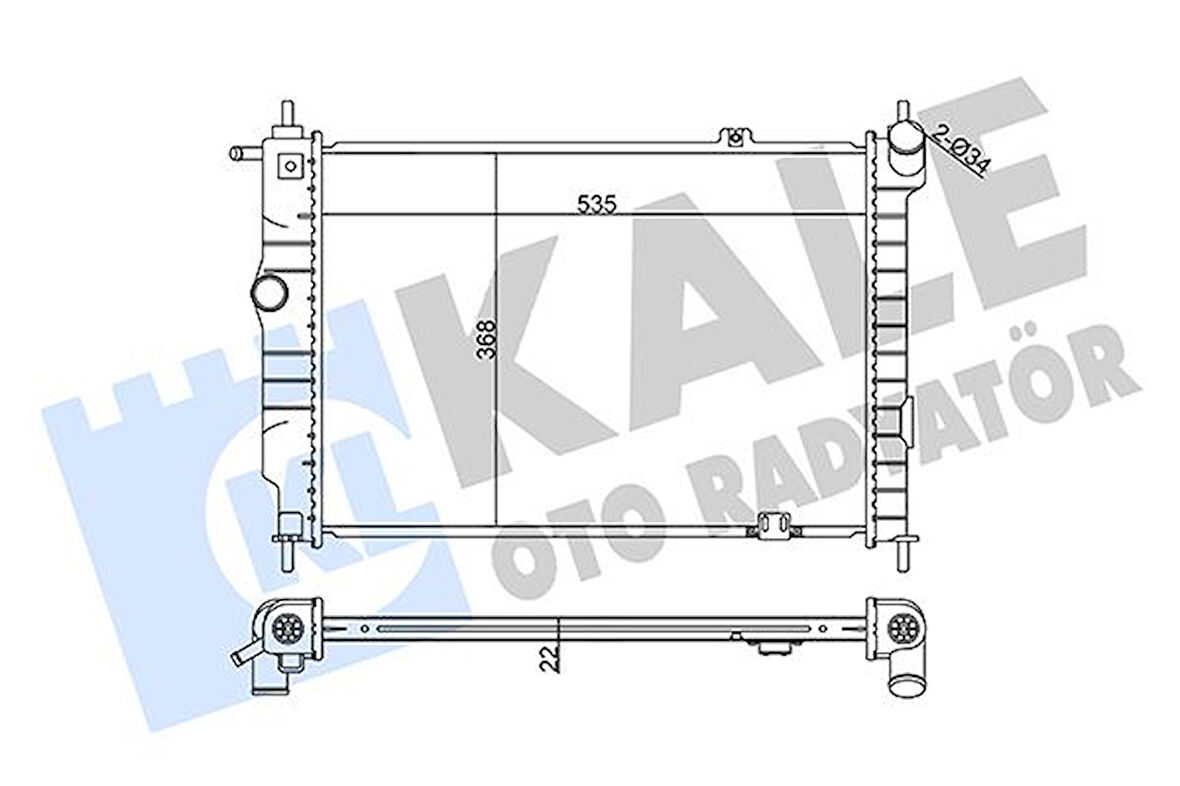 SU RADYATÖRÜ OPEL ASTRA F 1.4 1.6 1.8 165 2.0 GSI 1991 MT BRAZING 535X368X22 52455053 1300108 1300134 90443465 52455043