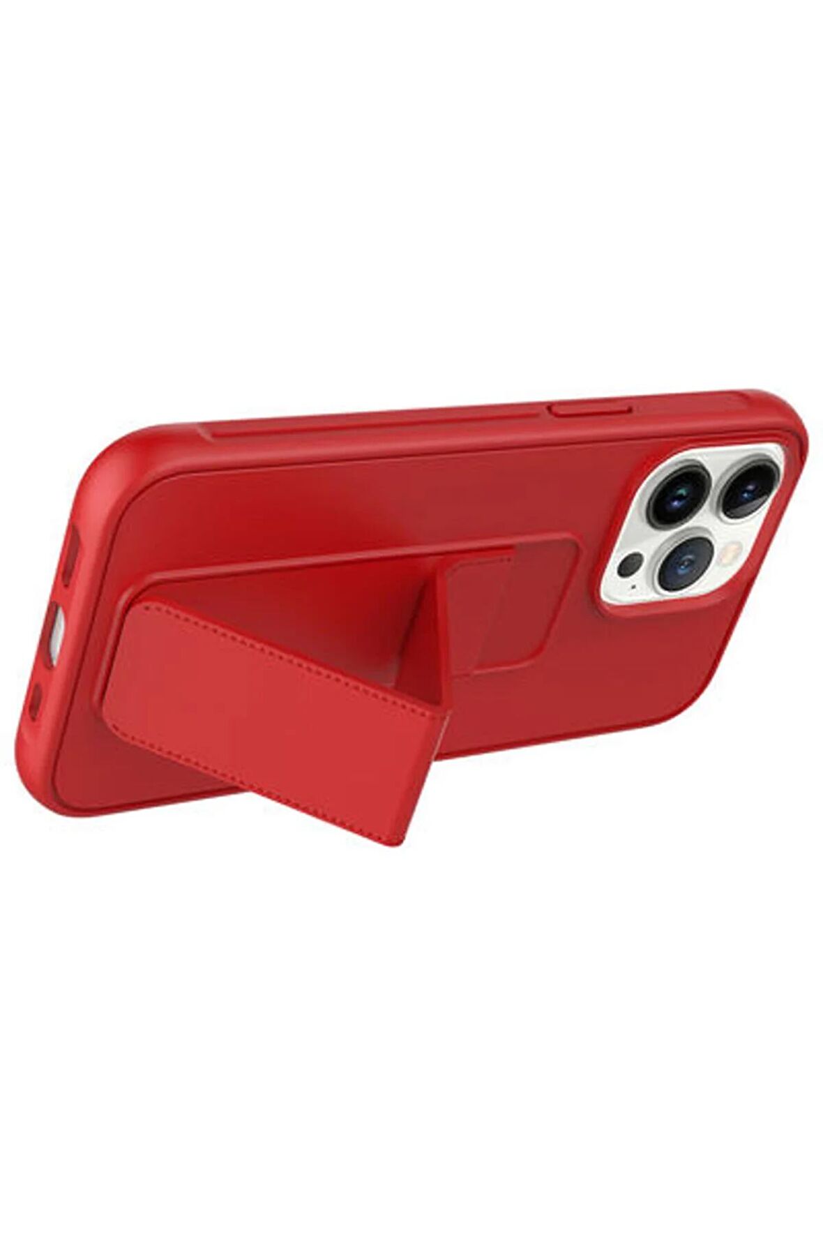 Apple iPhone 14 Pro ile Uyumlu Kılıf Mıknatıslı V Standlı Telefon Kılıfı Kapak