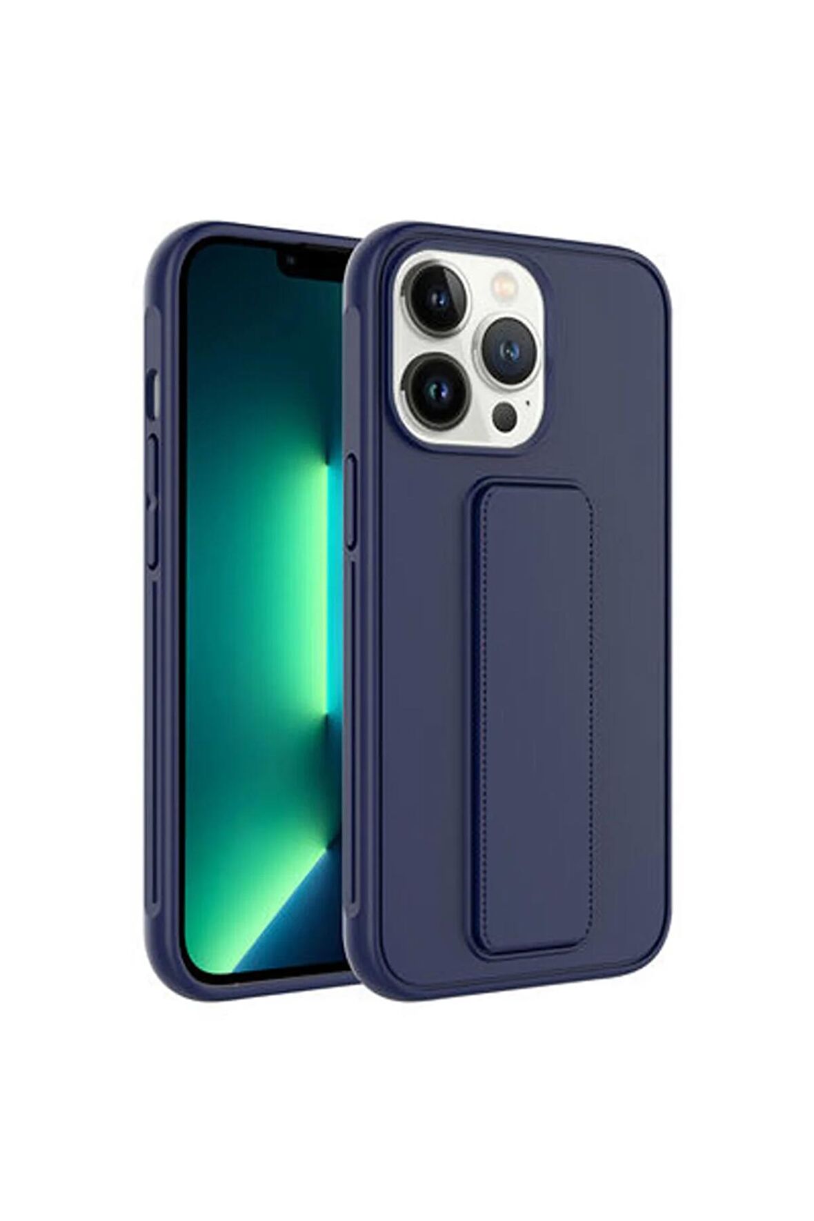 Apple iPhone 14 Pro ile Uyumlu Kılıf Mıknatıslı V Standlı Telefon Kılıfı Kapak