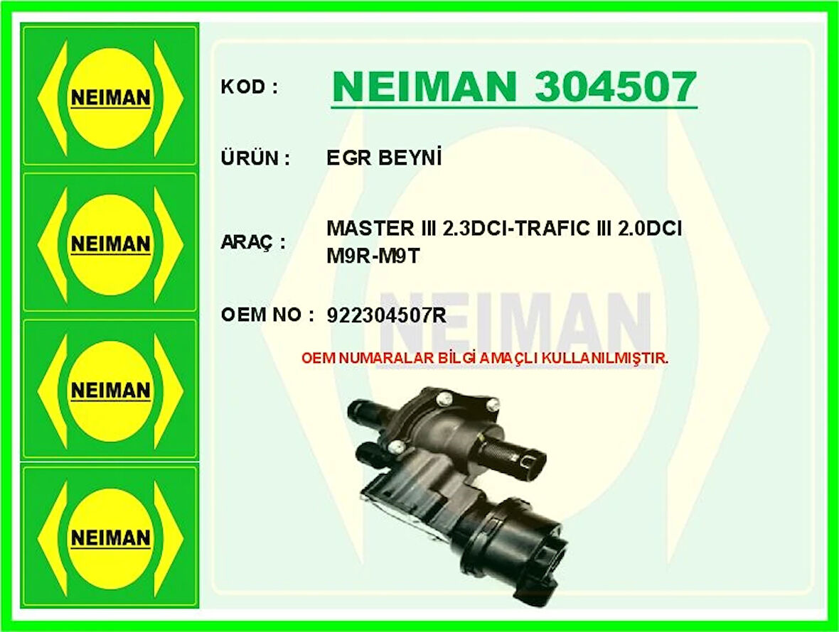 EGR BEYNİ MASTER 3 2.3DCI-TRAFIC 3 2.0DCI M9R-M9T 922304507R