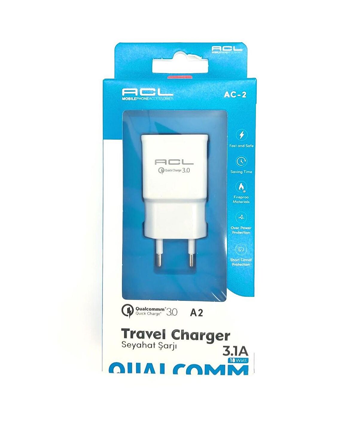 AC-2 USB ADAPTÖR SEYAHAT ŞARJ ALETİ 18W 3.1A