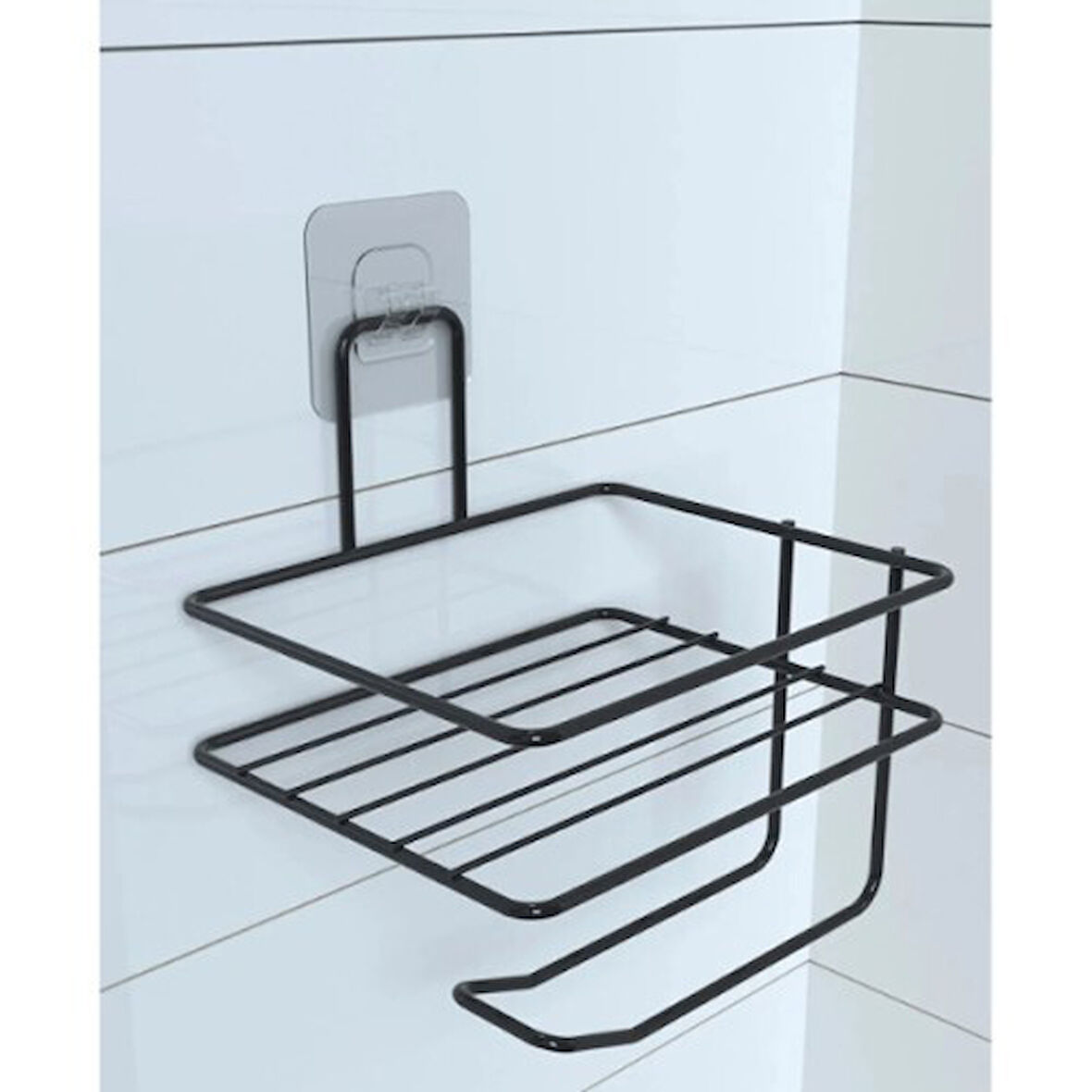 Pratik Yapışkanlı Metal Tuvalet Kağıdı Tutucu 