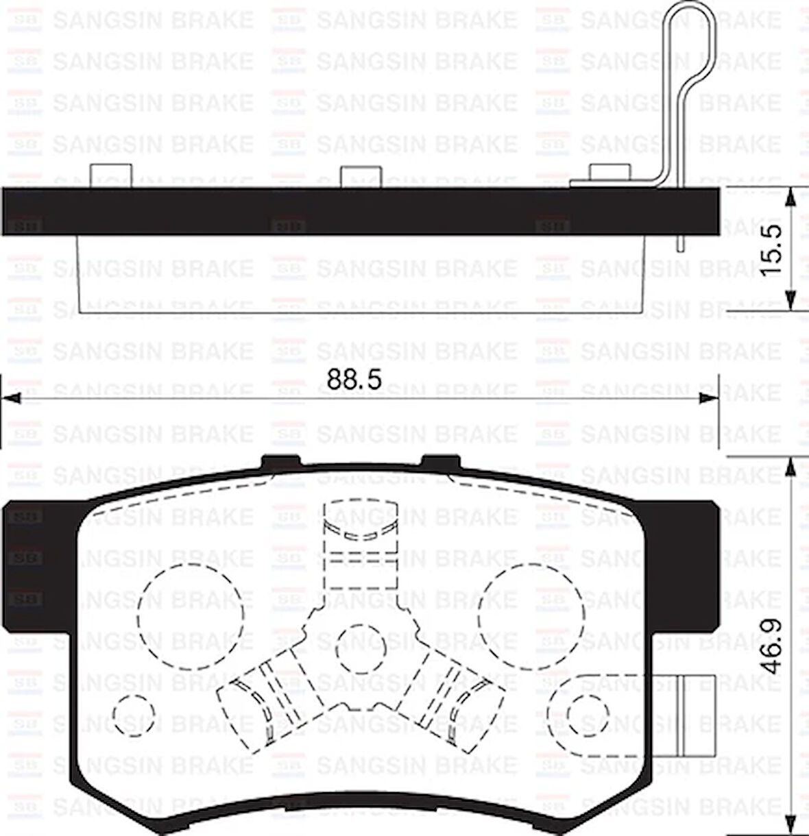 ARKA FREN BALATA HONDA CR-5 2.0L K20A4 RD8 KASA 2002-2006 43022S9AE00 43022S9AE01 43022S9AE52