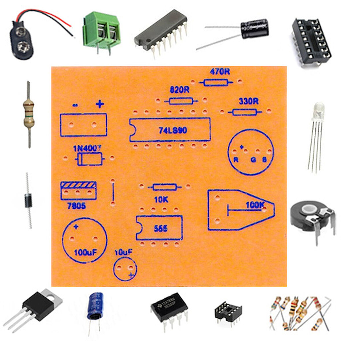 RGB Led Animasyon Devresi - Demonte(Montesiz)