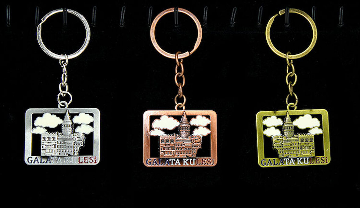 Metal Galata Kulesi Anahtarlık Model 1 
