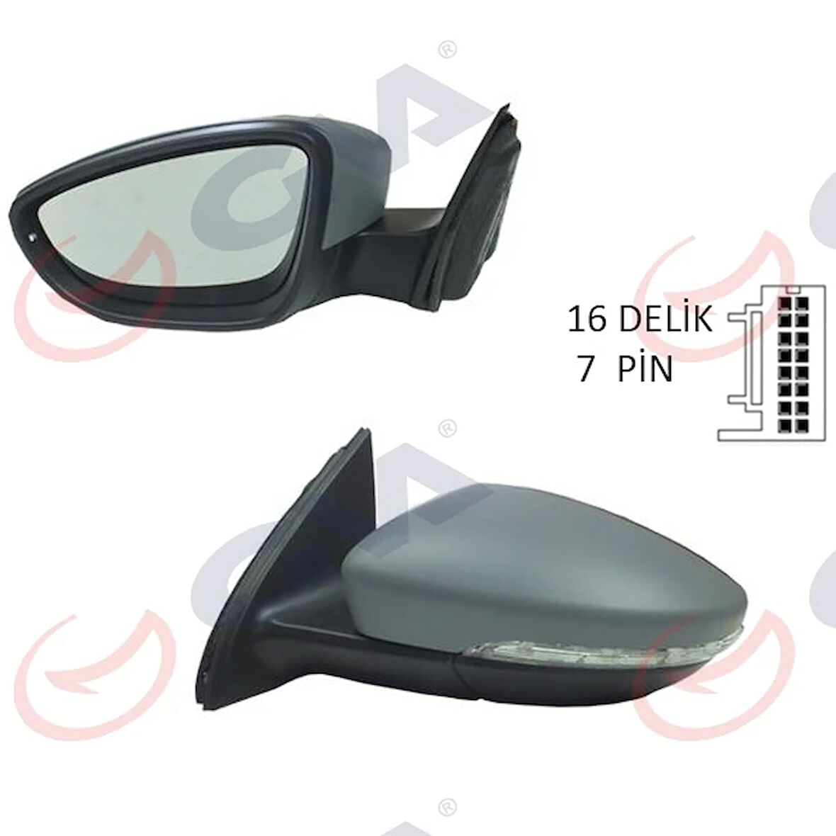 DIŞ DİKİZ AYNASI SOL PASSAT 2011 ELEKTRİKLİ ISITMALI Ç.AYDINLATMALI ASTARLI ASFERİK 7 FİŞ VM-6194NEHPAL 3AB8575079B9