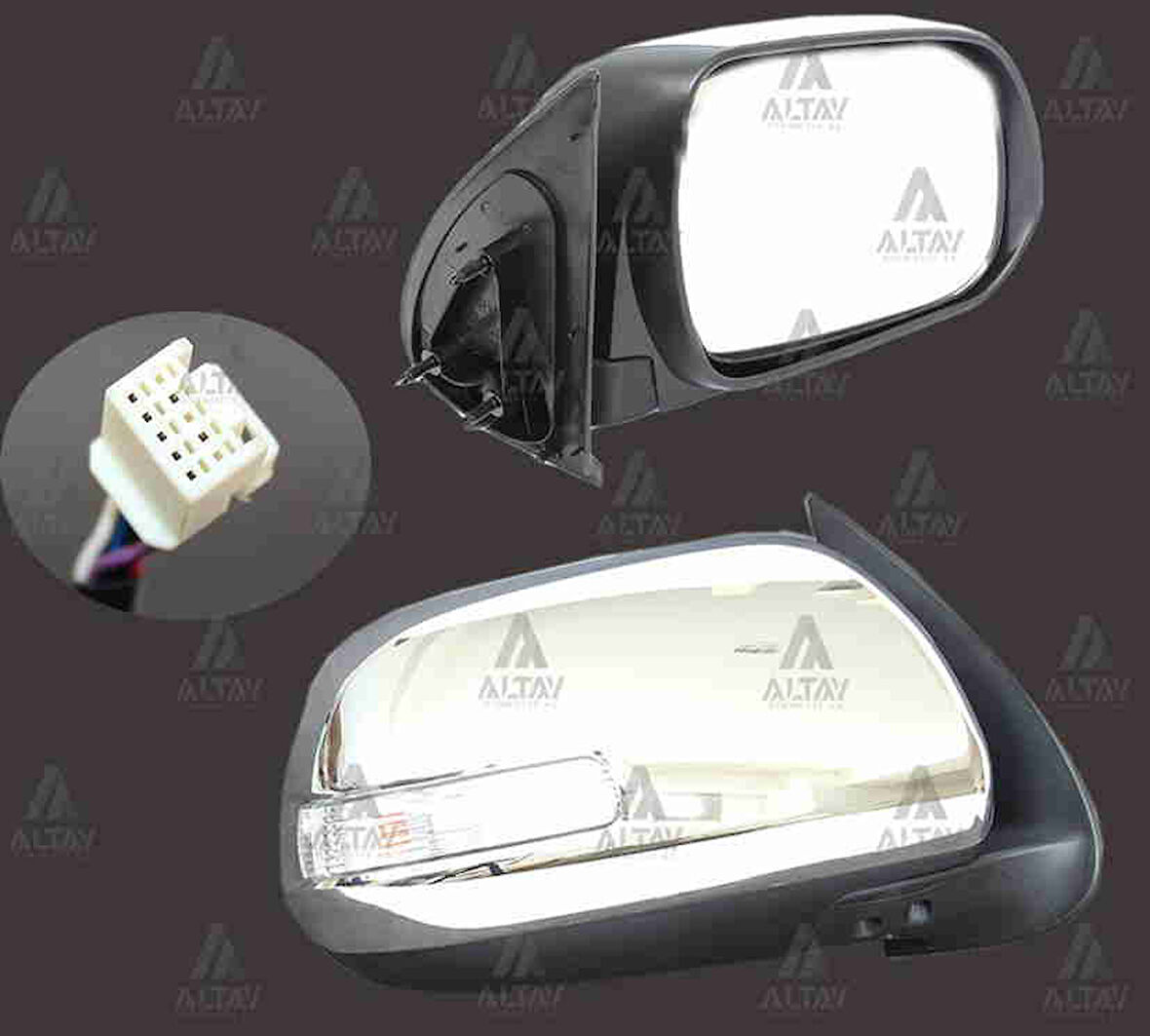 AYNA DIŞ DİKİZ HILUX 2012 ELEKTRİKLİ SİNYALLİ OTOMATİK KATLANIR KROM SAĞ 87910 0K860