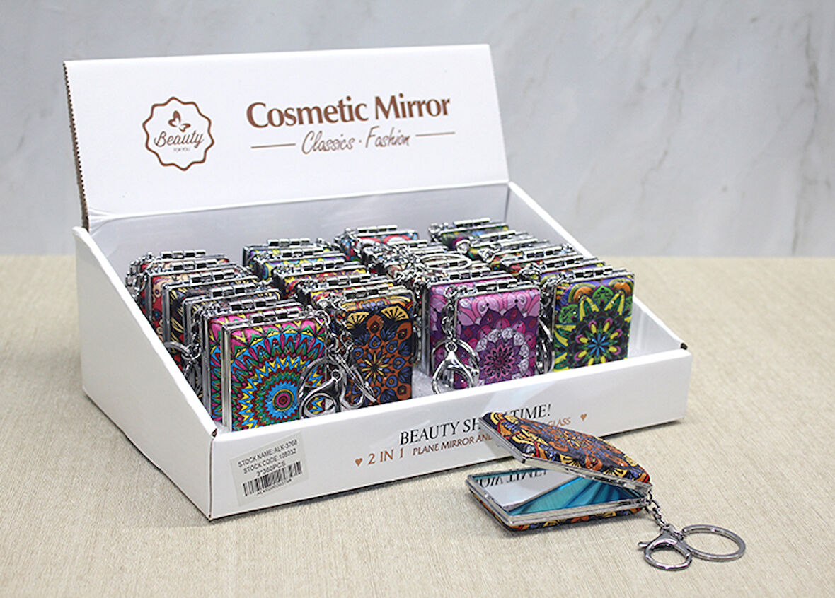 Taşlı El Aynası Anahtarlık Model 3 