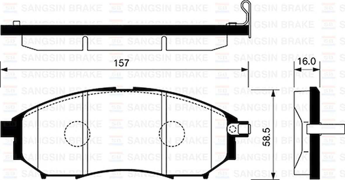 FREN BALATASI ÖN RENAULT KOLEOS 2008 NISSAN NAVARA 2.5L YD25DDTI D40 4X2 4X4 10- / PATHFINDER 2.5L YD25DDTI DCI R51 17MM 410603072R 41060CC090 D1060EJ20A