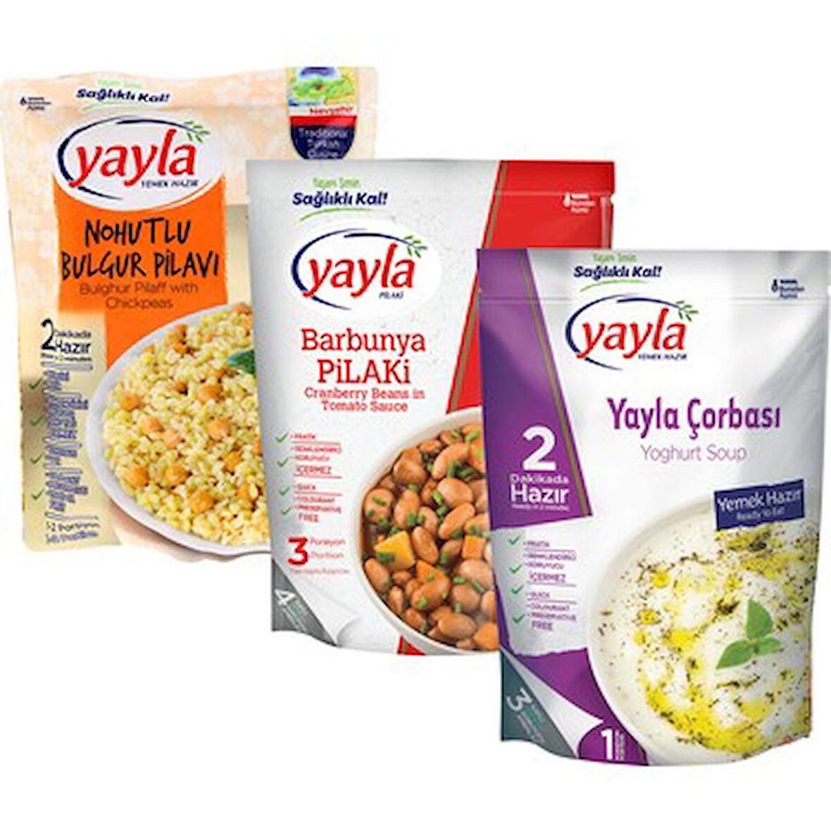 Yayla Meksıka Pılakı 400Gr+Nohutlu Bulgur Pılavı 250Gr+Ezogelın Corba 250Gr