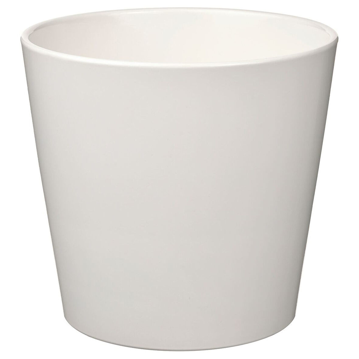 Toprak saksı, beyaz, 19 cm, iç mekan