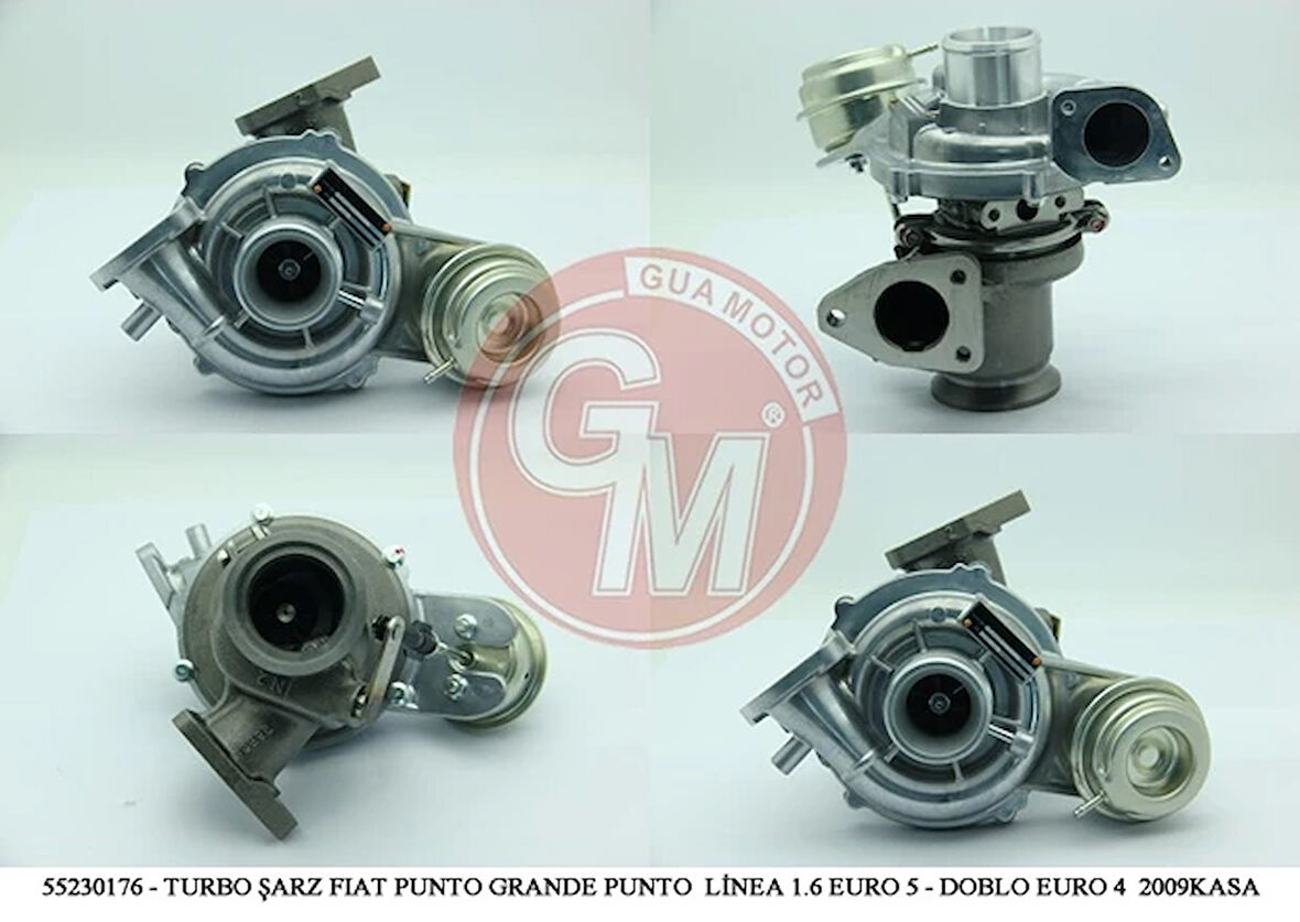 TURBO ŞARJ FIAT BRAVO PUNTO GRANDE PUNTO LİNEA EGEA 1.6 EURO 5 - DOBLO EURO 4 2009KASA 55230176 55209152 55220699