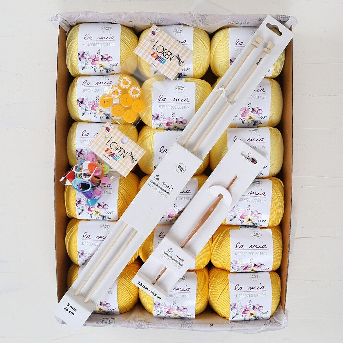 La Mia Mercerized Cotton Kehribar Seti