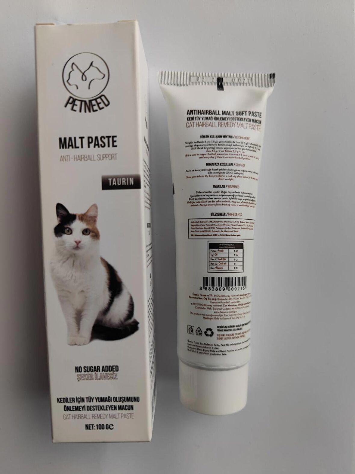 Petneed 100 Gr Tüy Yumağı Malt Taurinli