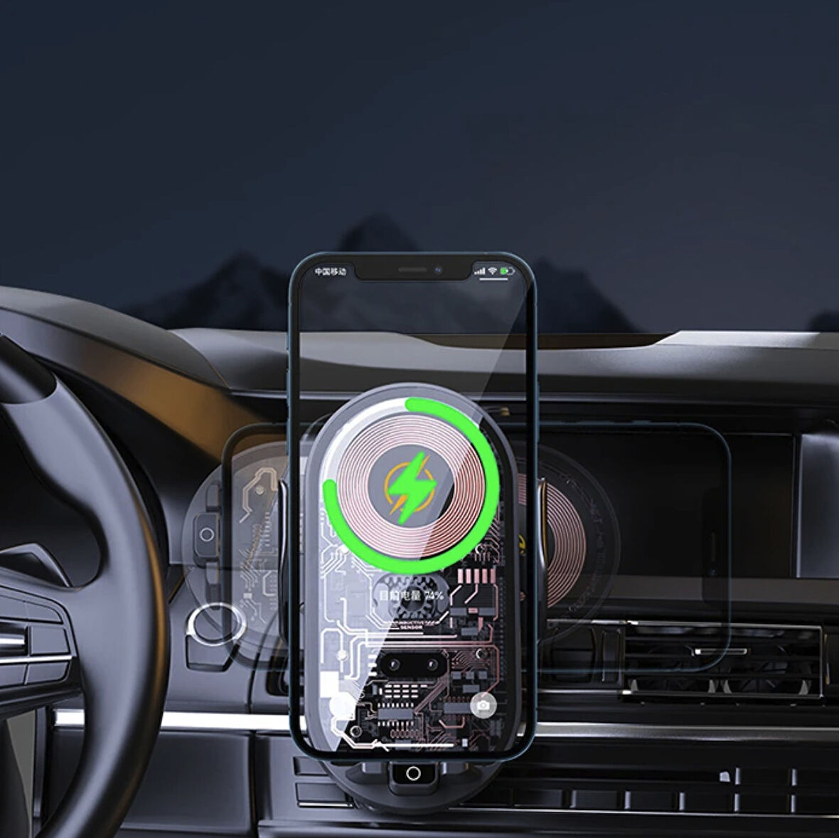 15w Hızlı şarj özellikli Magsafe araç içi telefon tutucu kablosuz şarj özellikli 