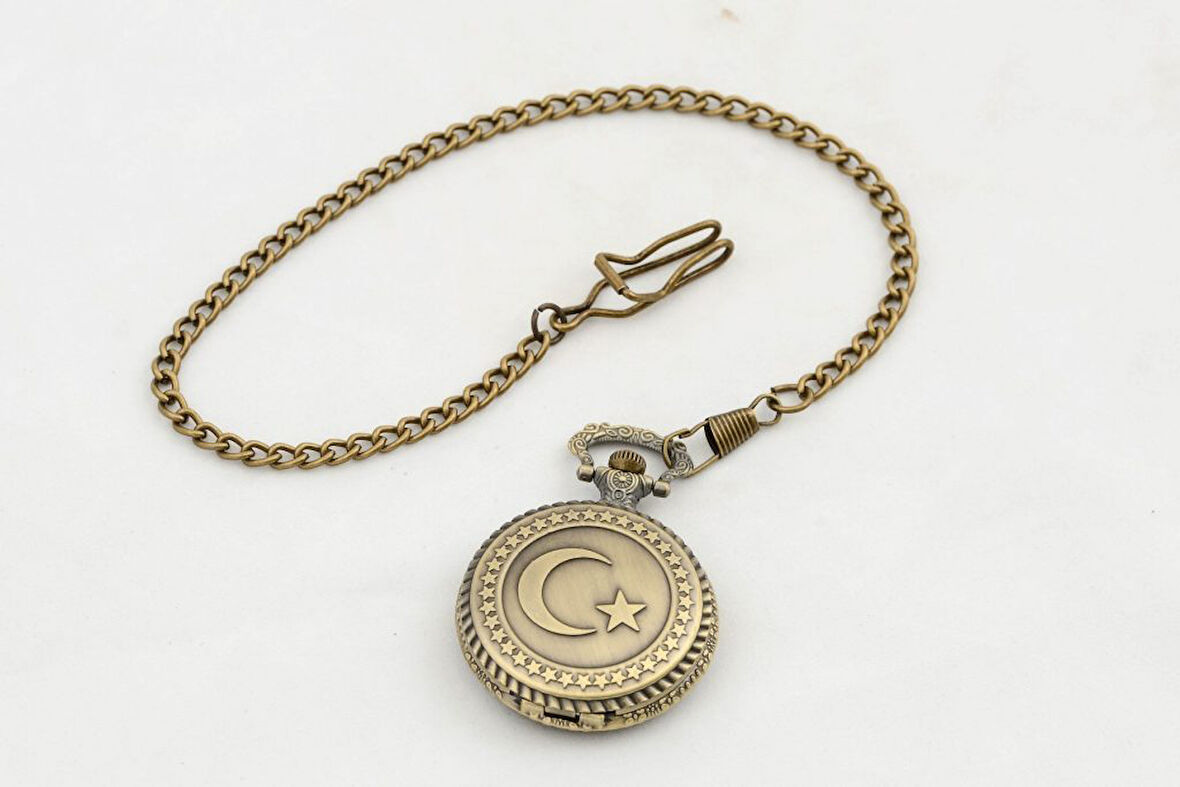 Türk Bayraklı Köstekli Saat 