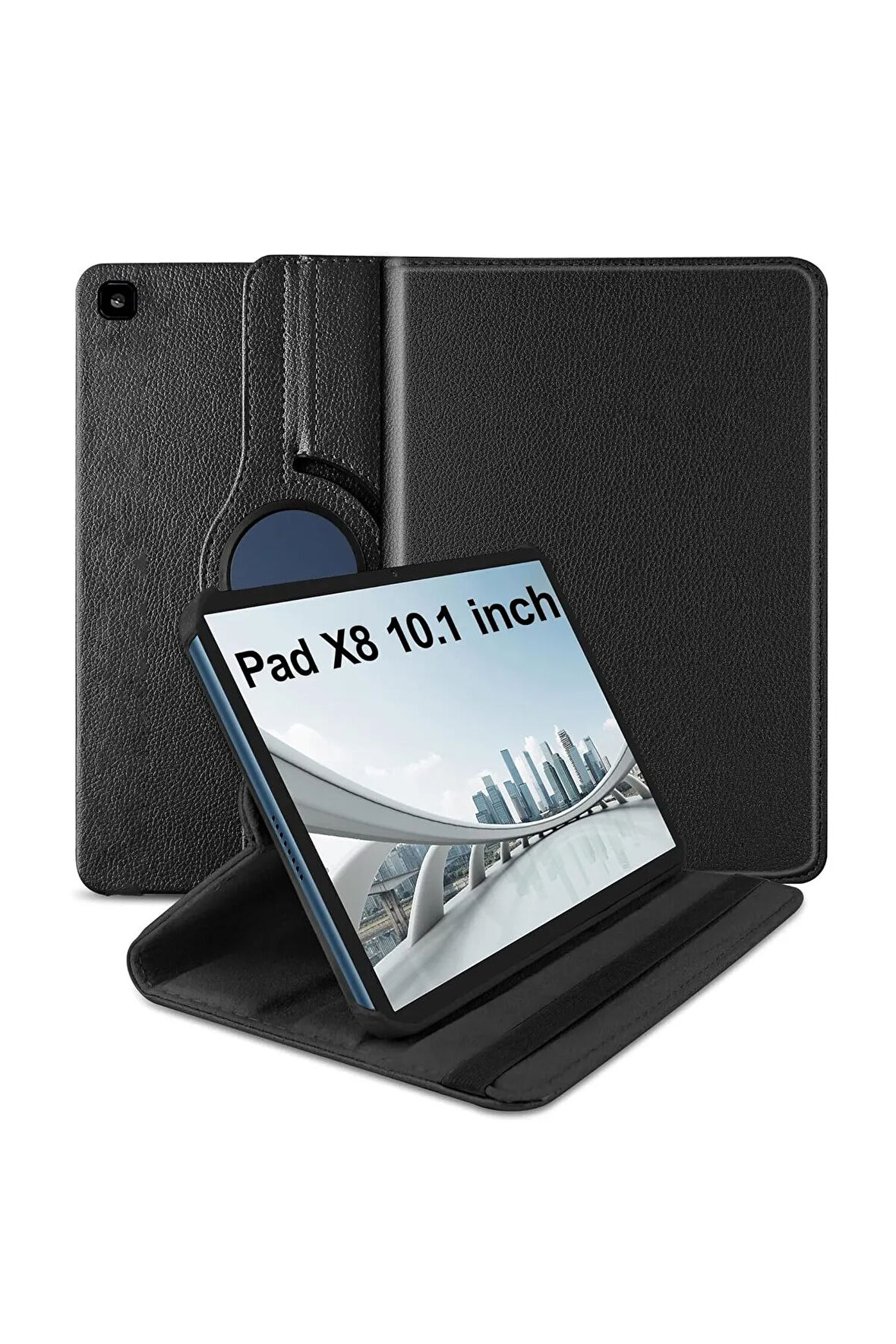 Honor Pad X8 10,1 Inç (AGM3-W09HN) ile Uyumlu 360° Dönebilen Standlı Tablet Kılıfı