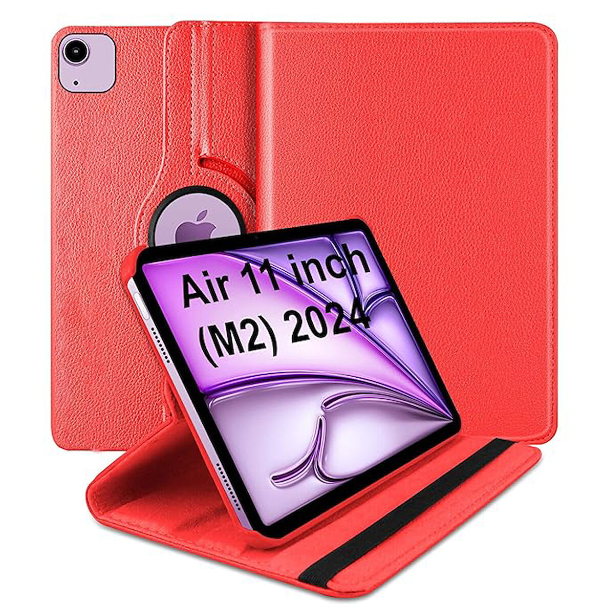 iPad Air 11 2024 (A2902-A2903) M2 Uyumlu Dönebilen Pu Deri Standlı Tablet Kılıfı