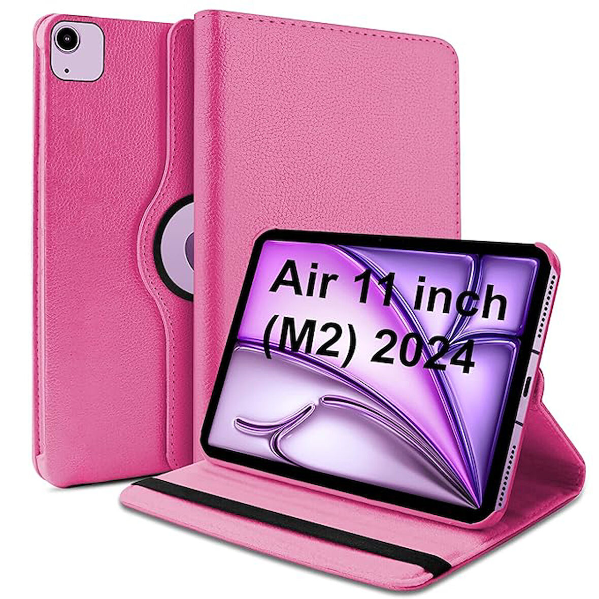 iPad Air 11 2024 (A2902-A2903) M2 Uyumlu Dönebilen Pu Deri Standlı Tablet Kılıfı