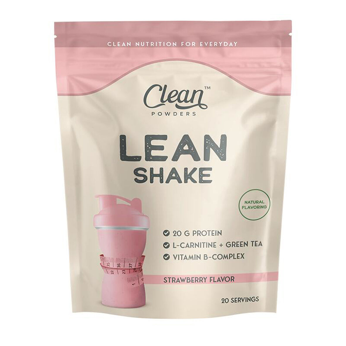 Clean Powders Lean Shake Çilek, 600 G