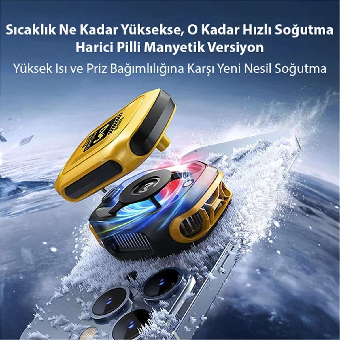 Bataryalı Yüksek soğutma Telefon soğutucu fan Oyun gaming youtuber yayıncılar Memo