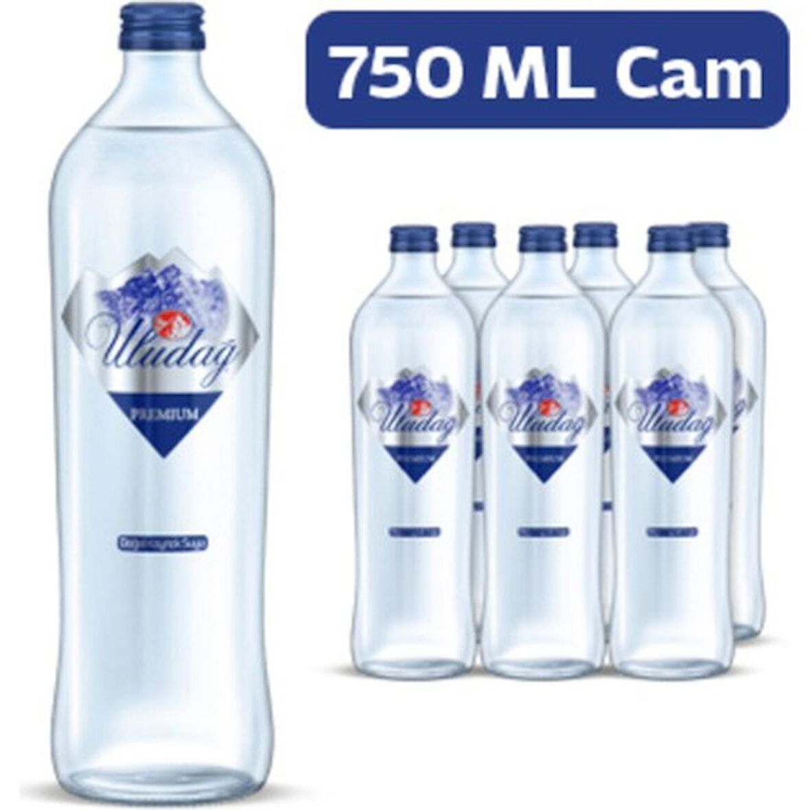 Uludağ Premium Su Cam Şişe 6 x 750 ml