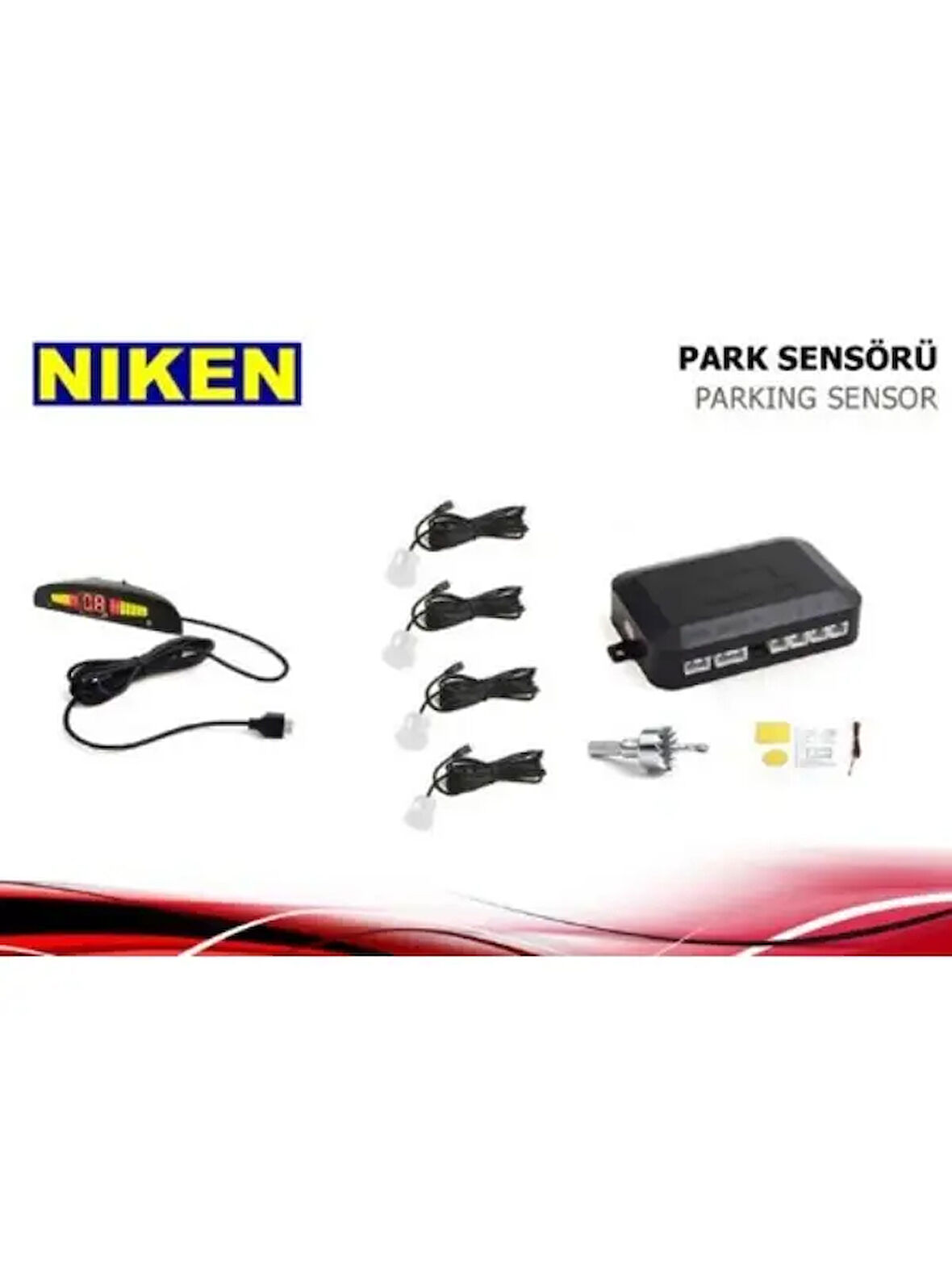 PARK SENSORU LED EKRAN SES IKAZLI BEYAZ