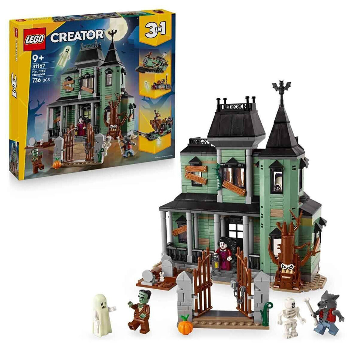 31167 Lego Creator 3in1 - Hayaletli Köşk 736 parça +9 yaş