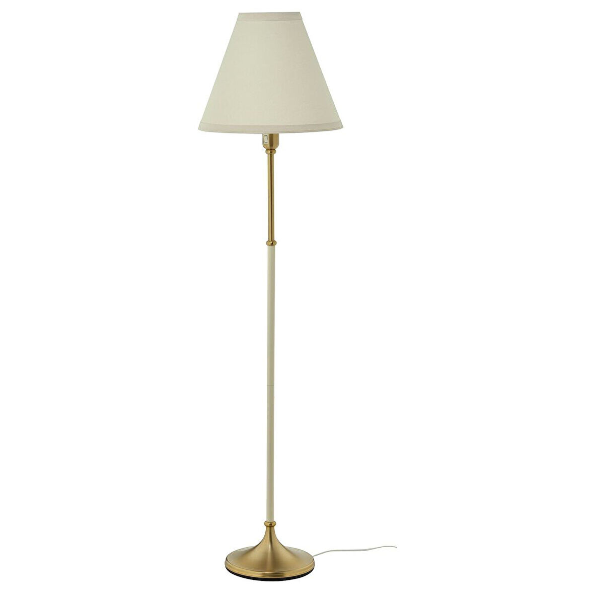 Yer lambası, pirinç-bej, 143 cm