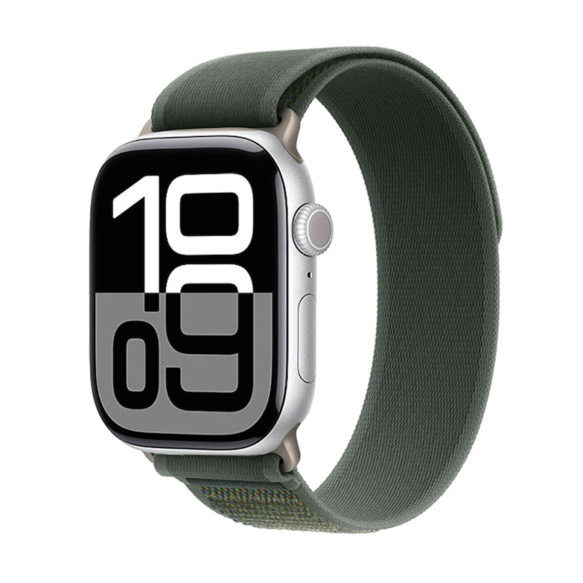 Apple Watch Series 10 46mm ile Uyumlu Hasır Örgü İşlemeli Kordon Kayış