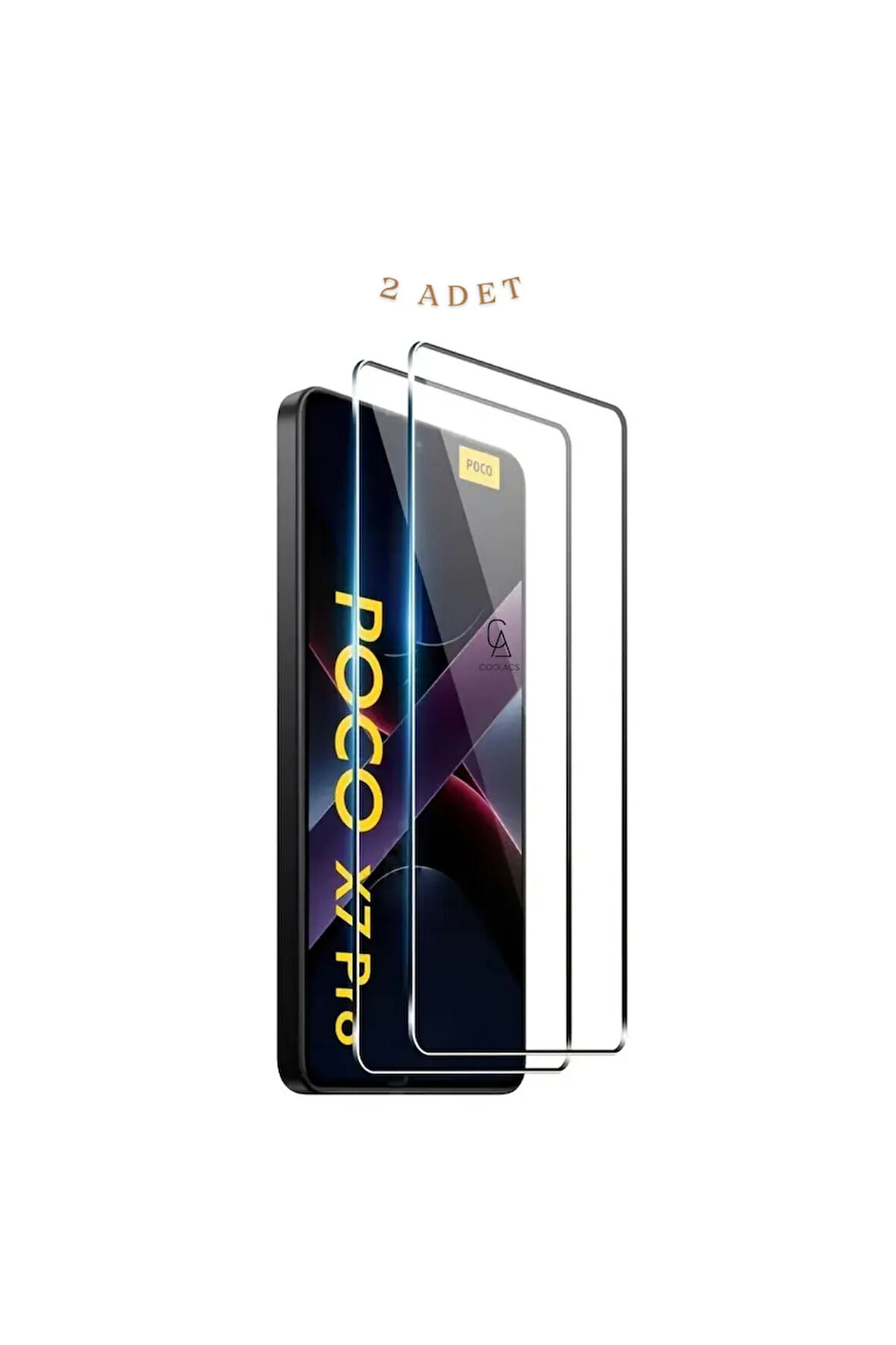 Xiaomi Poco X7 Pro ile Uyumlu Ekran Koruyucu Şeffaf Temperli Kırılmaz Cam Ekran Koruyucu 2 Adet