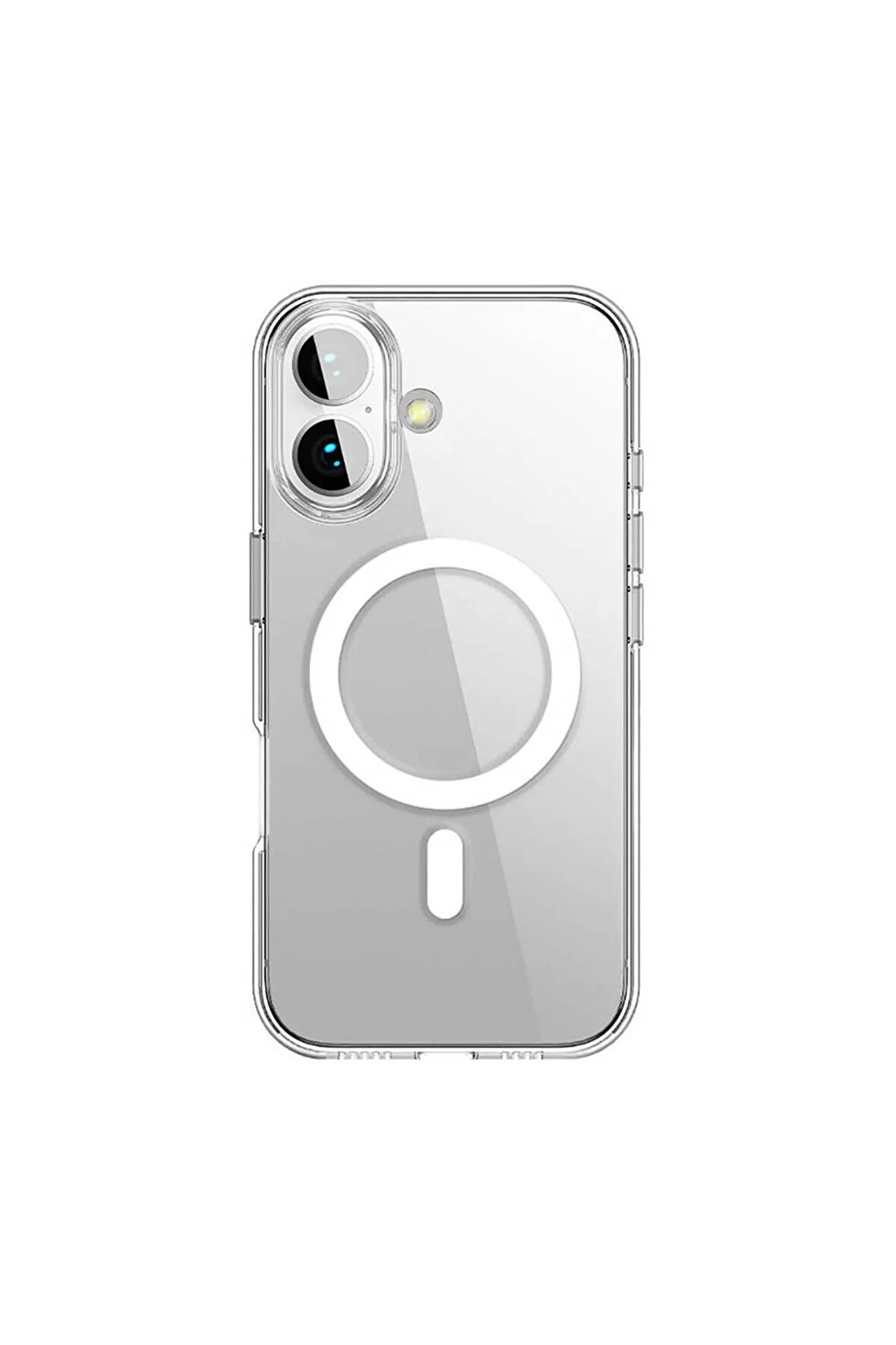 Apple iPhone 16 Uyumlu Kılıf Şeffaf Magsafe Wireless Şarj Özellikli Transparan Telefon Kılıfı