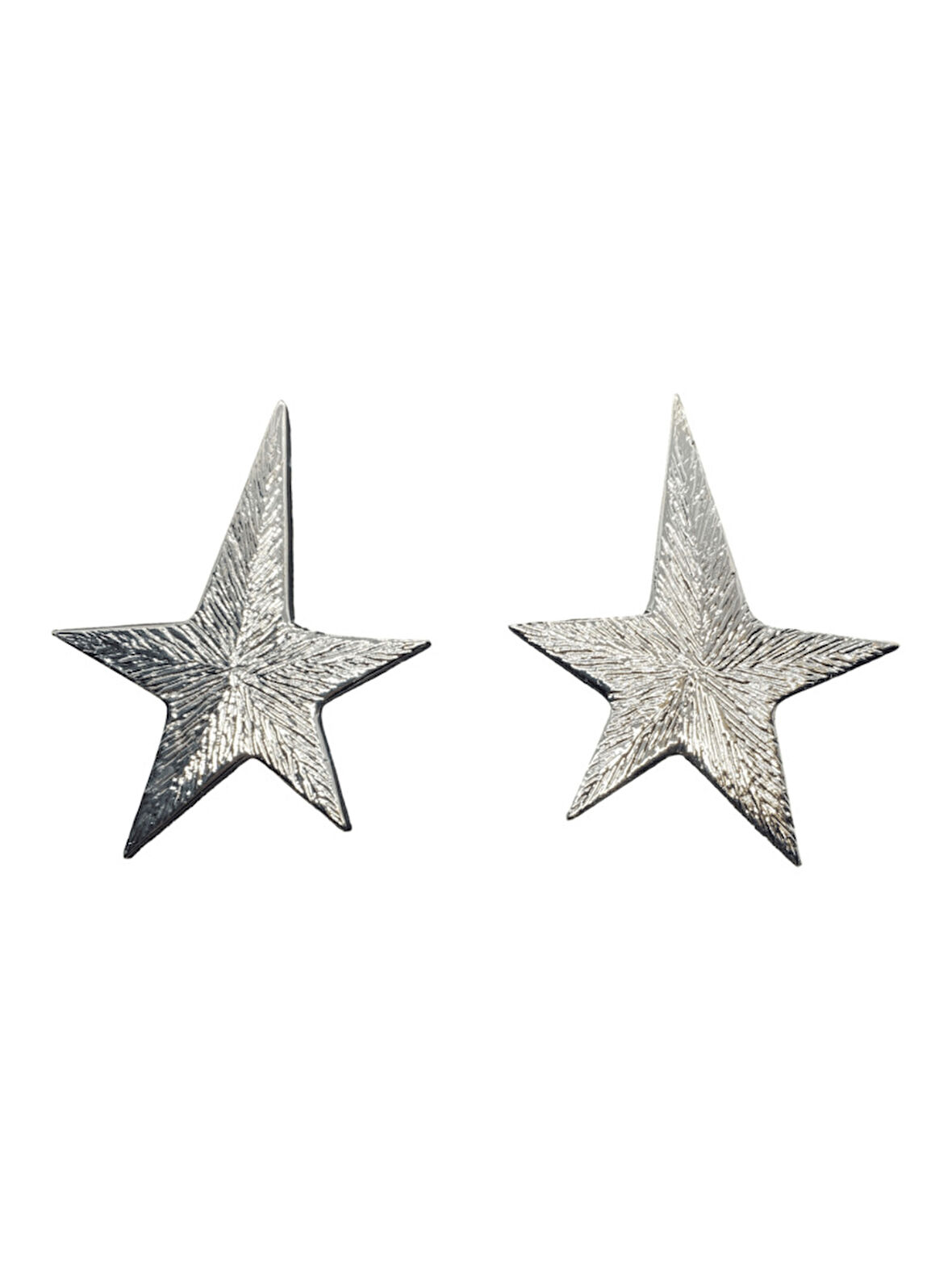 Göz Alıcı Gösterişli Gümüş Kaplama Yıldız Model Şık Çelik Uçlu VIP Bijuteri Küpe | Zarif ve Işıltılı