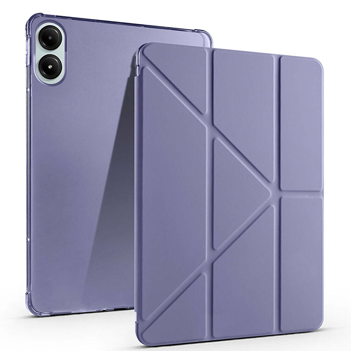 Xiaomi Redmi Pad Pro 12.1 inç Uyumlu Kılıf 3 Farklı Stand Kalemlikli Tri Folding Tablet Kılıfı