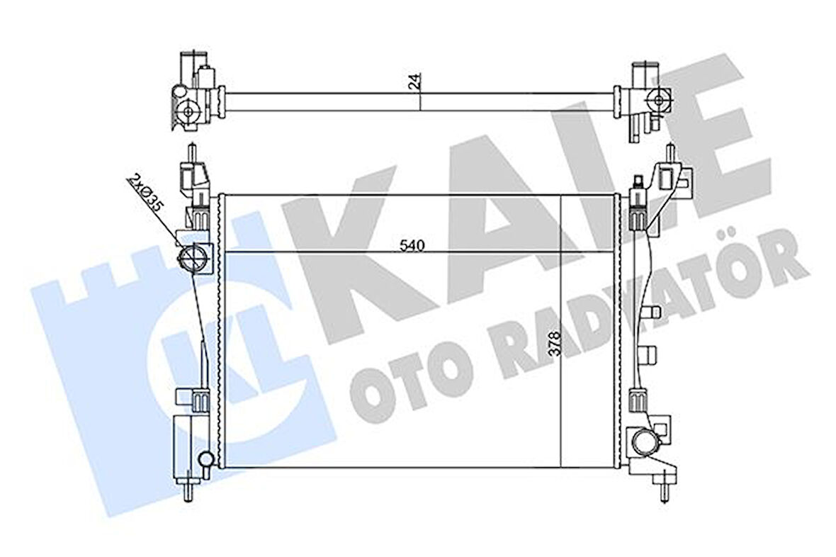 RADYATÖR PEUGEOT BIPPER-CITROEN NEMO-FIAT FIORINO 1.4 2008 MT 24MM AL/MKNK 540103781024 1330T8 51780706 51790774