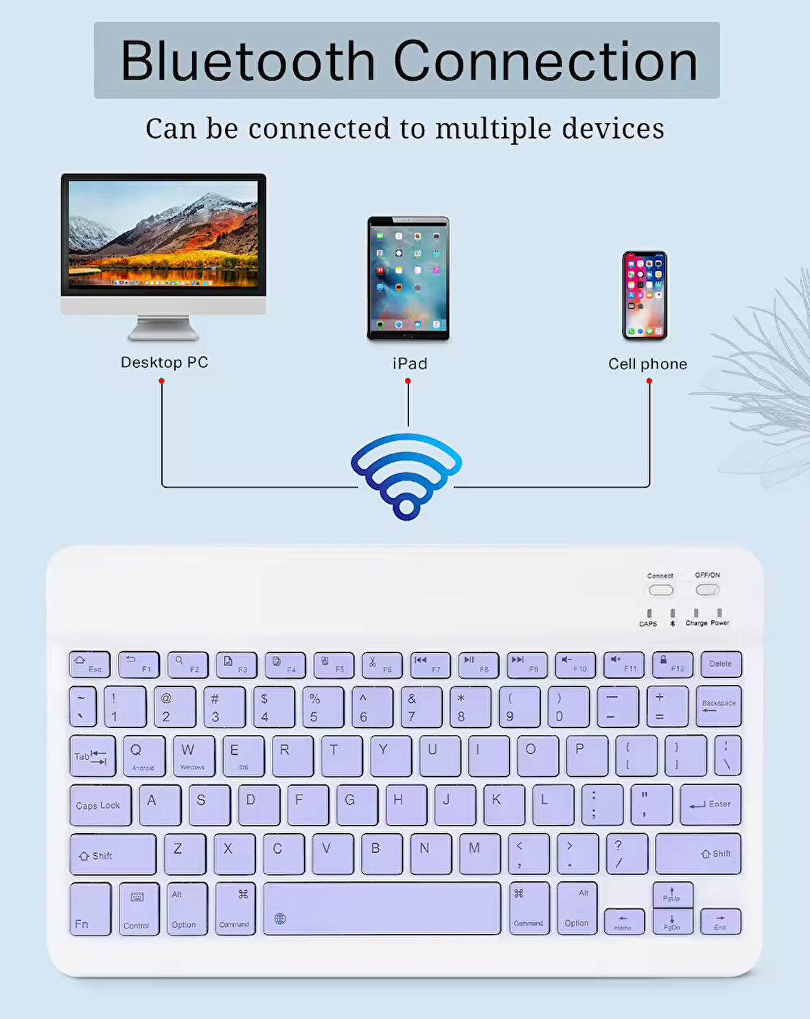 Kablosuz klavye ve mouse seti bluetooth telefon tablet ipad pc mac uyumlu wireless set